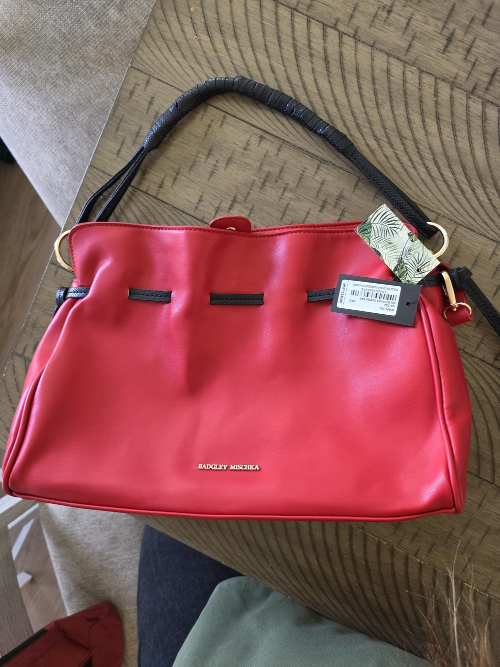 Badgley Mischka Red Shoulder Bag